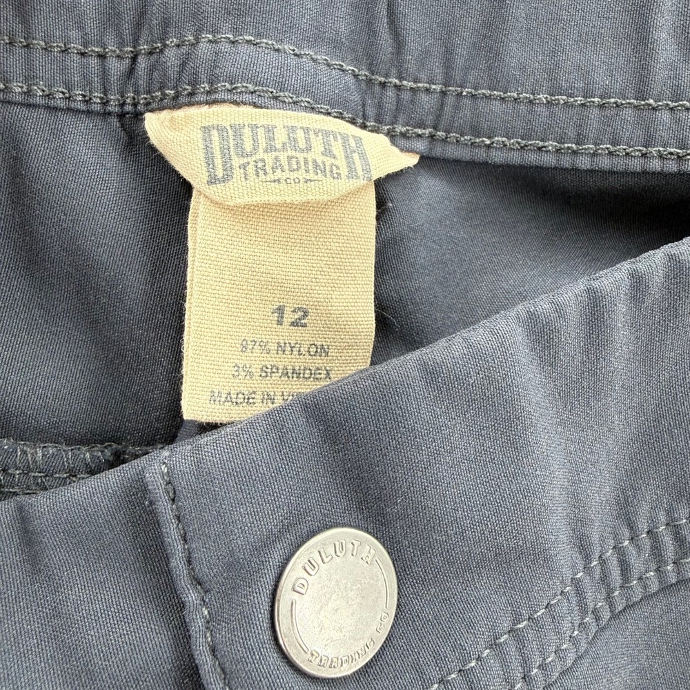Duluth Trading Co Dry on the Fly Cargo Capri Hiking Stretch Pants Women Size 12 - Picture 6 of 9